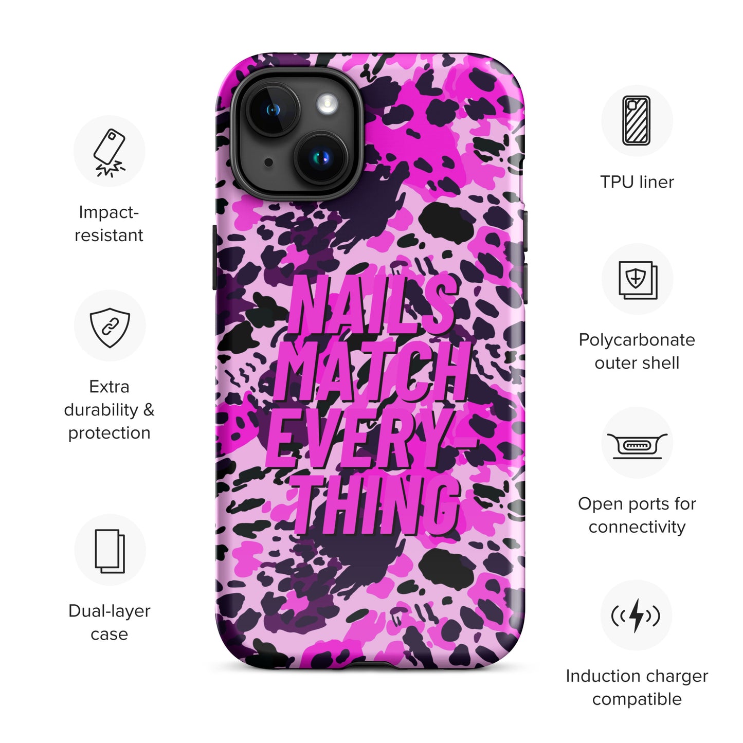 Tough Case for iPhone® Collection 19 Nails Match Everything