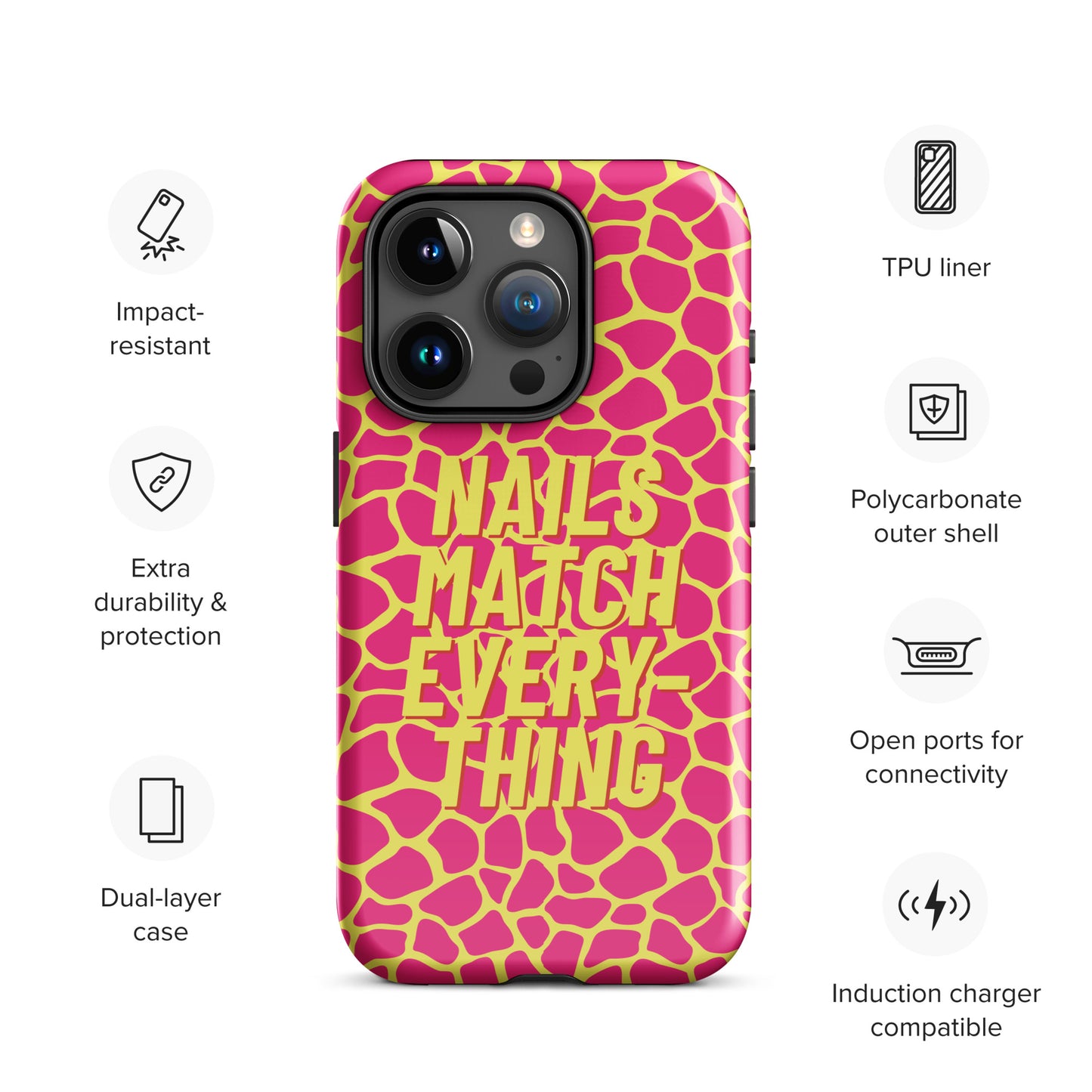 Tough Case for iPhone® Collection 7 Nails Match Everything