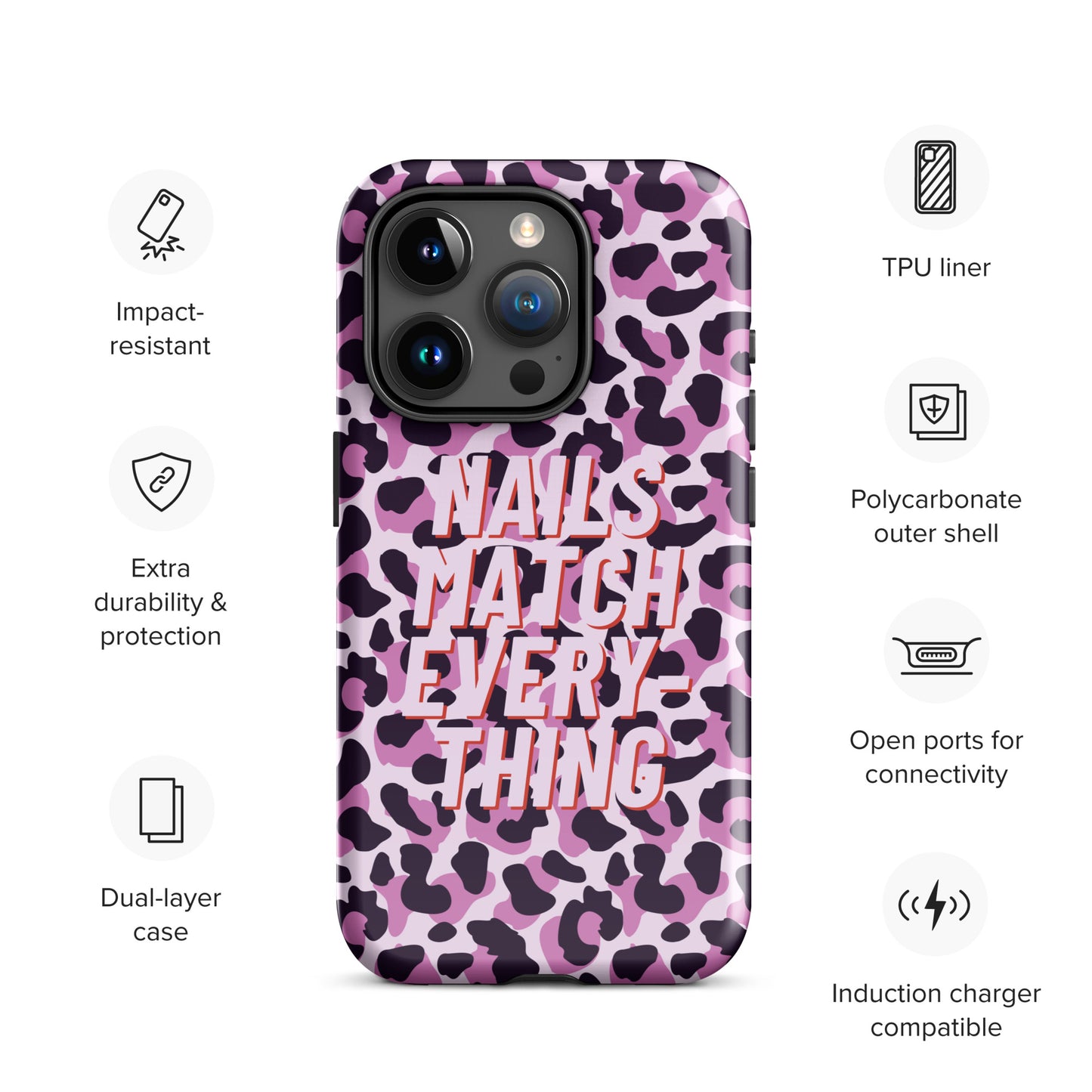 Tough Case for iPhone® Collection 9 Nails Match Everything