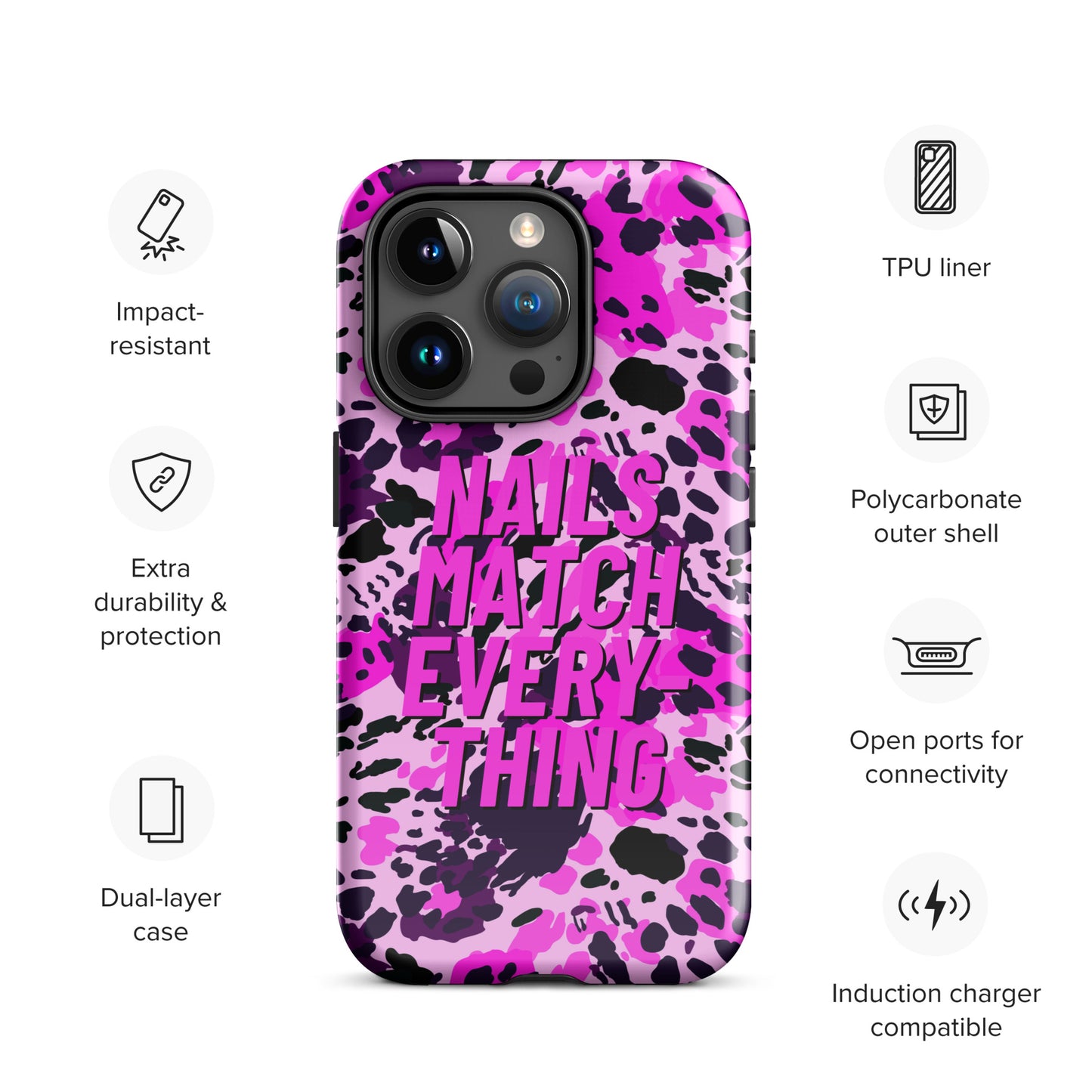 Tough Case for iPhone® Collection 19 Nails Match Everything