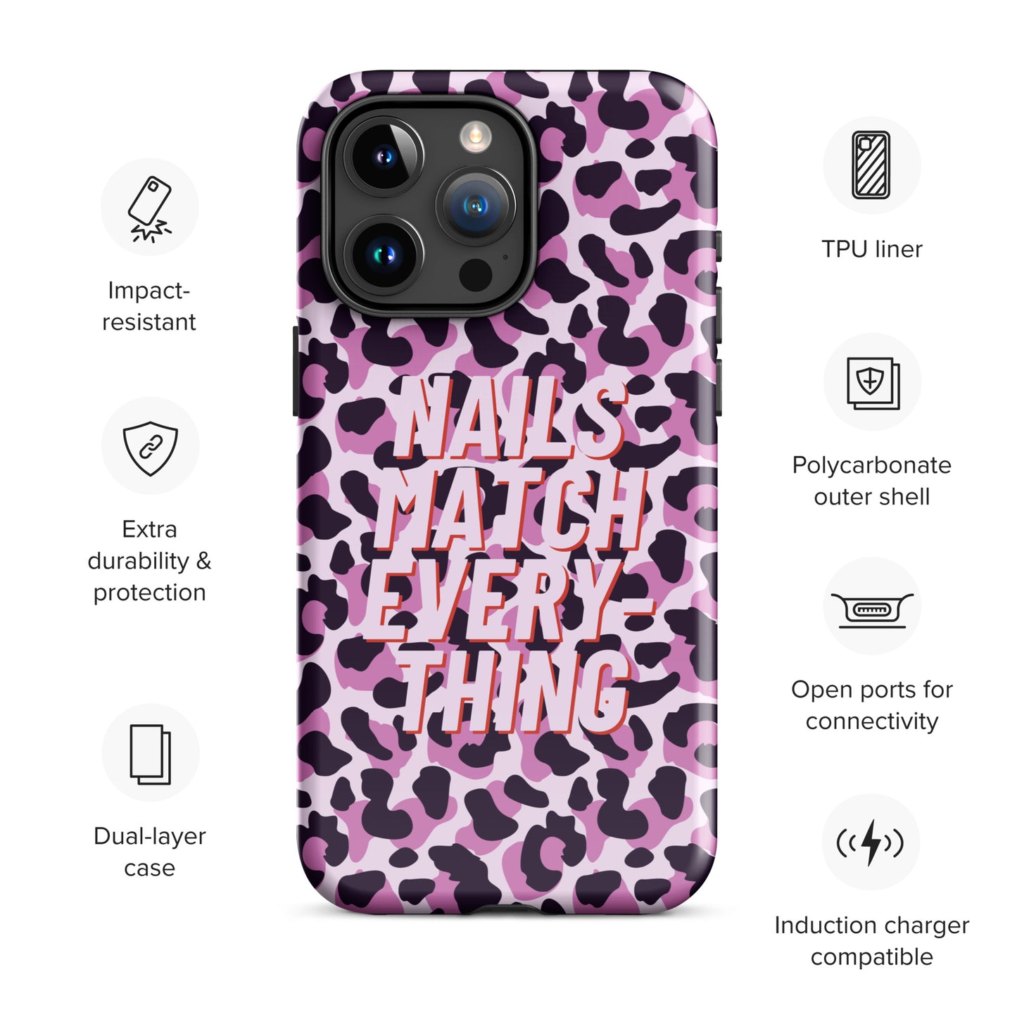 Tough Case for iPhone® Collection 9 Nails Match Everything