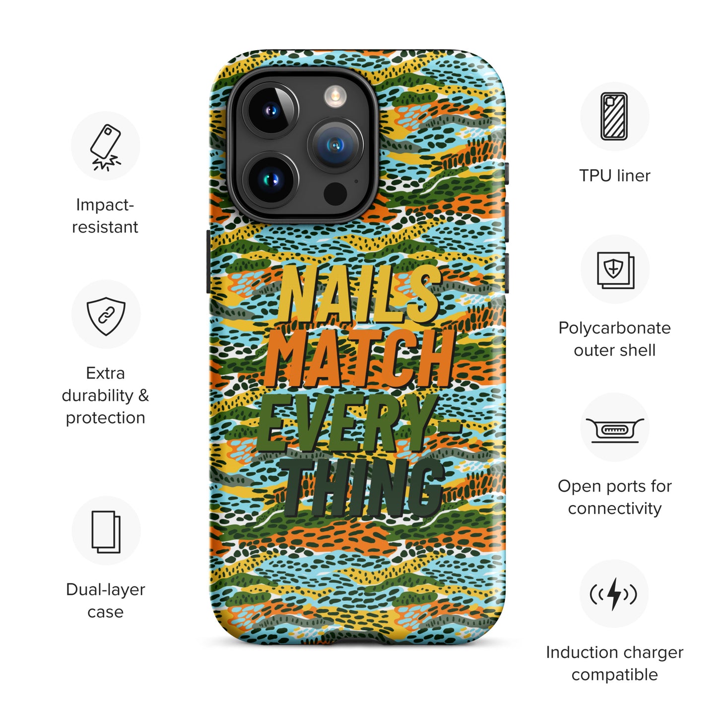 Tough Case for iPhone® Collection 17 Nails Match Everything