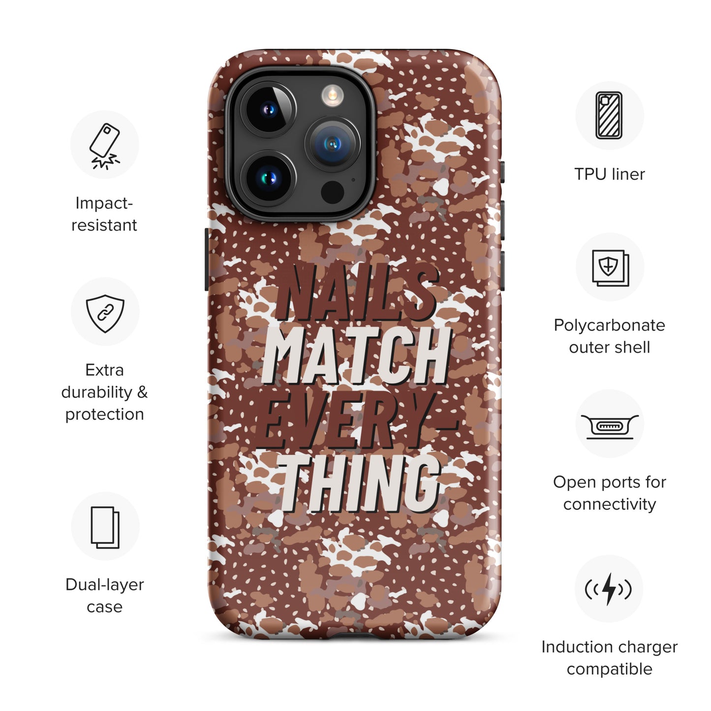 Tough Case for iPhone® Collection 18 Nails Match Everything